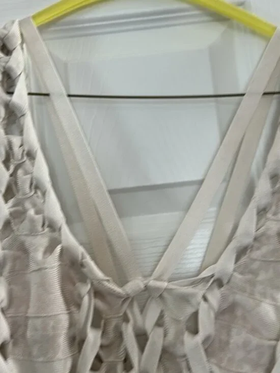 Herve Leger Cream Mini Dress - Picture 11 of 14